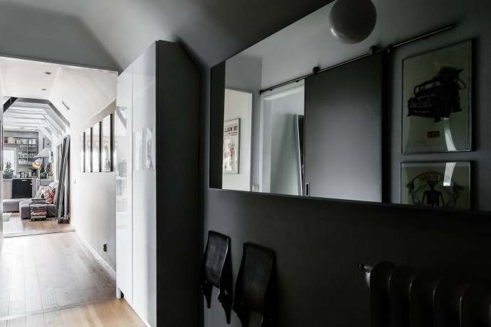 Мансардная квартира-лофт площадью 150 м2 в Стокгольме