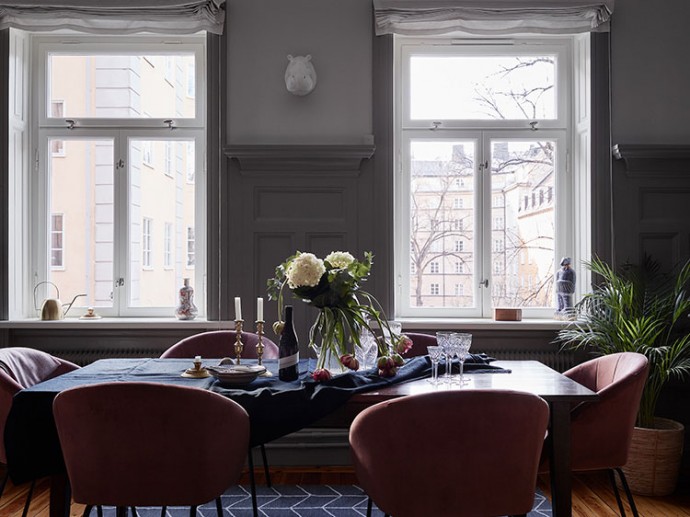 Атмосферная квартира в столетнем доме в Стокгольме