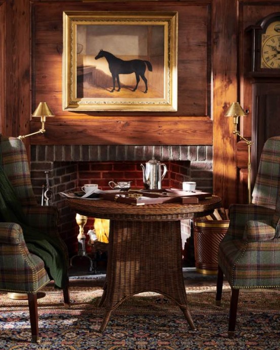 Интерьер, оформленный дизайнерами Ralph Lauren Home