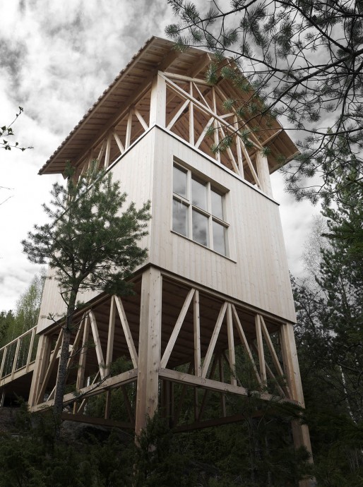 Один из 4-х домов отеля Bergaliv Landscape на склоне горы в Орбадене, Швеция