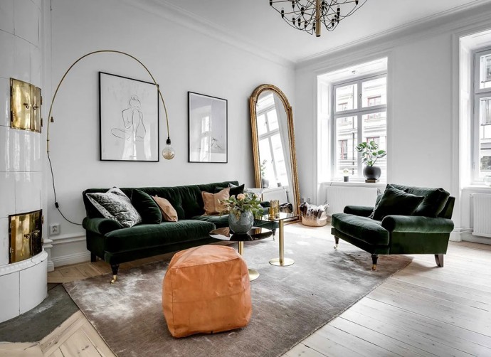 Шведская квартира с парижскими нотками в интерьере
