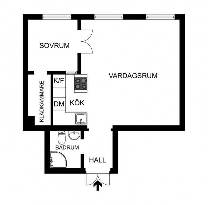 Шведская квартира площадью 42 м2