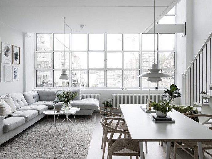 Двухуровневая квартира площадью 97 м2 в Стокгольме