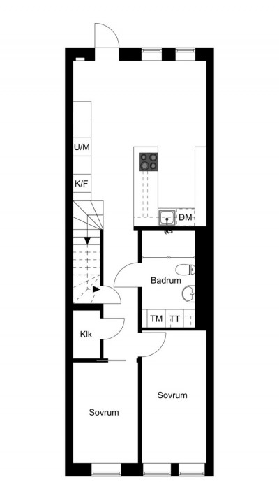Двухуровневая квартира площадью 85 м2 в Швеции