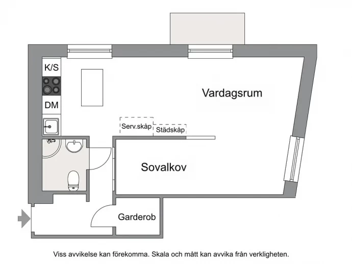 Шведская студия площадью 41 м2