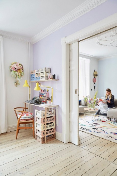 Квартира творческой пары Молли Эгелинд и Бенджамина Хассельлуга в Копенгагене