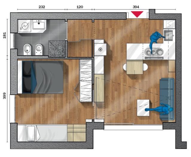 Дом площадью 42 м2 от итальянской студии Tommaso Giunchi Architetto