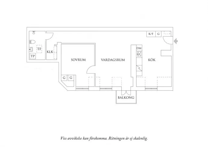 Мансардная квартира площадью 75 м2 в Швеции