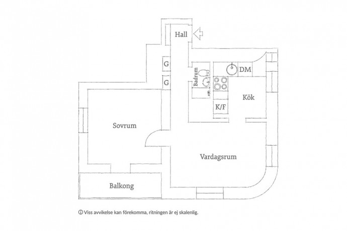Квартира площадью 52 м2 в Гётеборге