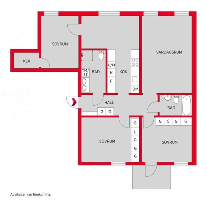 Квартира площадью 103,5 м2 в городе Фалун, Швеция