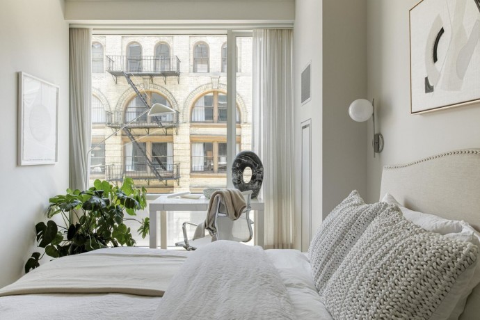 Спокойные нейтральные тона в интерьере нью-йоркской квартиры