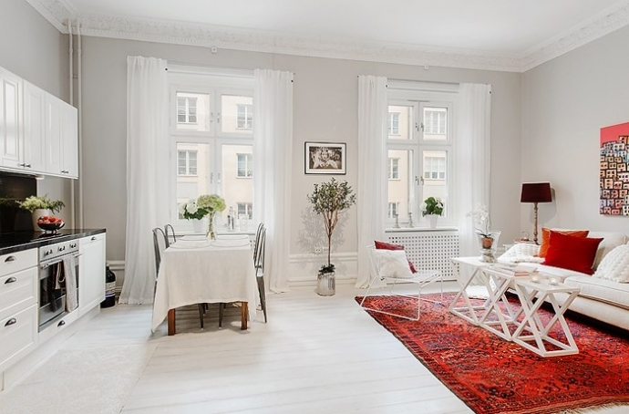 Компактная квартира в Стокгольме площадью 43 кв.м.