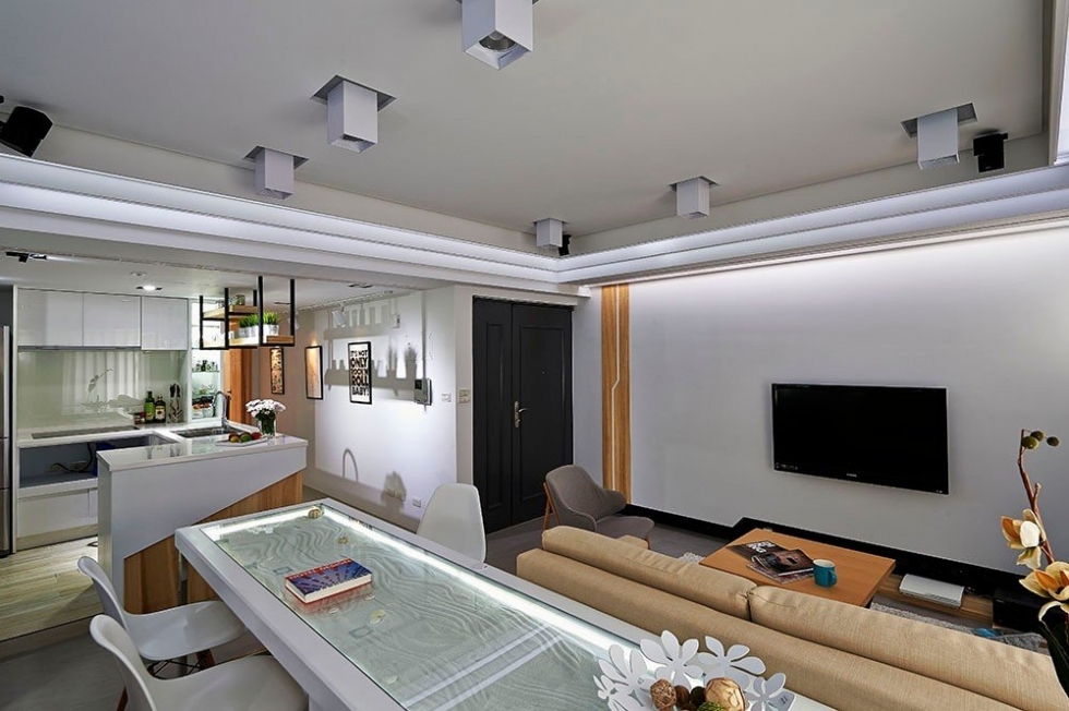Современная квартира Matrix Residence в Тайбэе, в Тайвани.