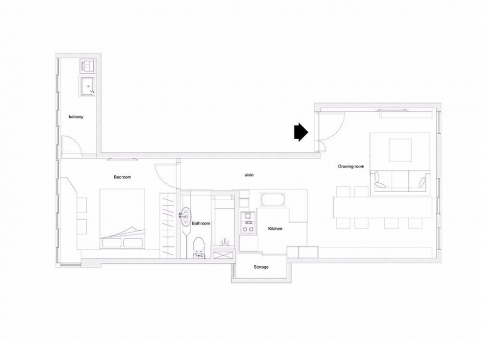 Современная квартира Matrix Residence в Тайбэе, в Тайвани.