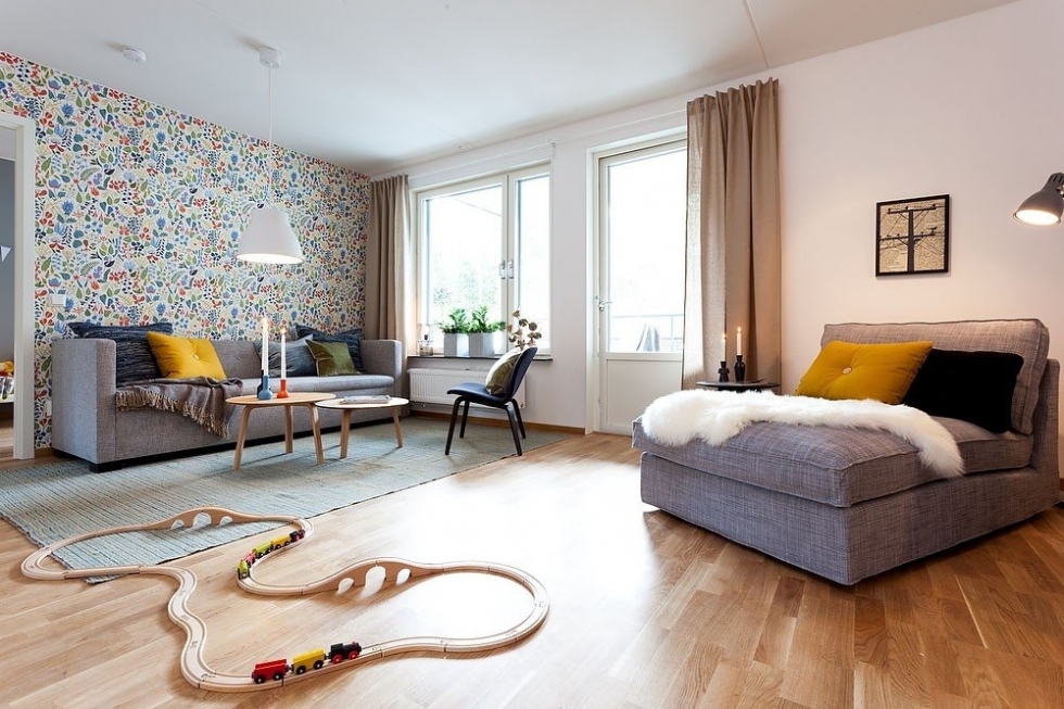 Трехкомнатная квартира в городе Густавсберге, в Швеции. 