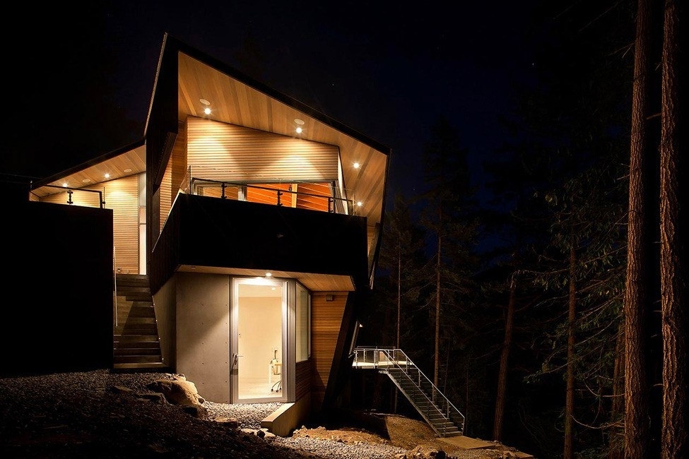 Многоуровневый дом в лесу от BattersbyHowat Architects Многоуровневый дом в лесу от BattersbyHowat Architects