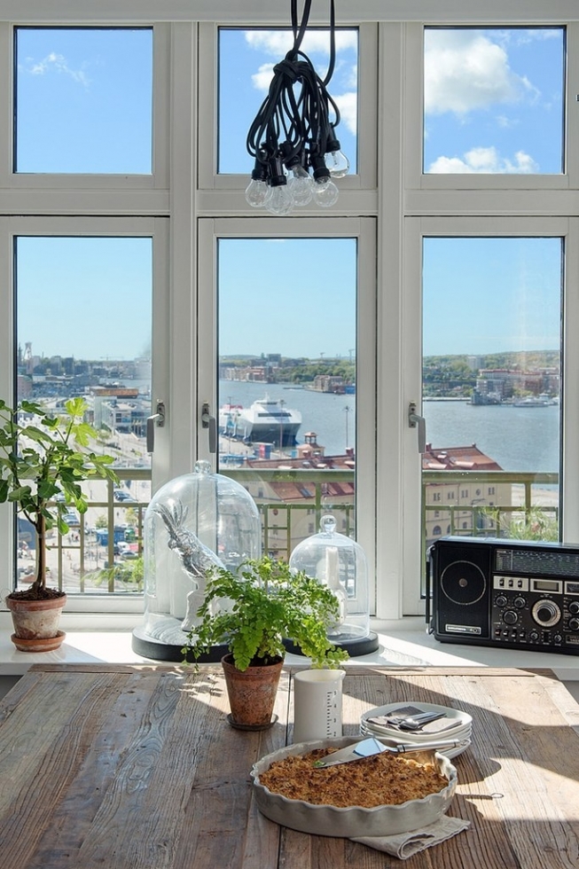 Двухкомнатная квартира с видом на гавань в Гетеборге