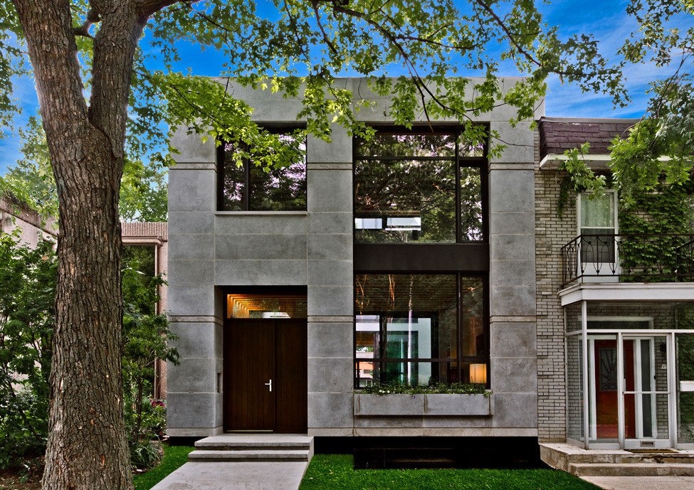 Зеленый дом с современным дизайном в Монреале, Канада