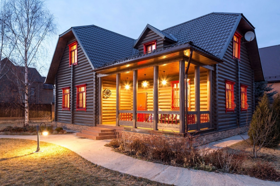 Дизайн бревенчатого дома