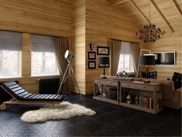 Дизайн загородного дома из клеенного бруса 