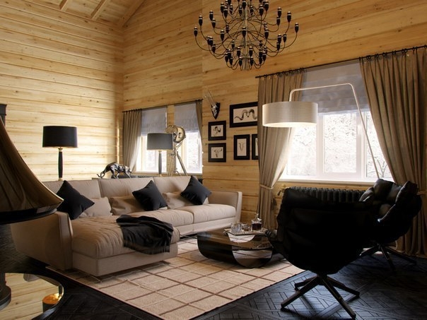 Дизайн загородного дома из клеенного бруса 