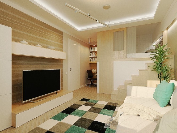 Дизайн однокомнатной квартиры площадью 28.8 кв.м.