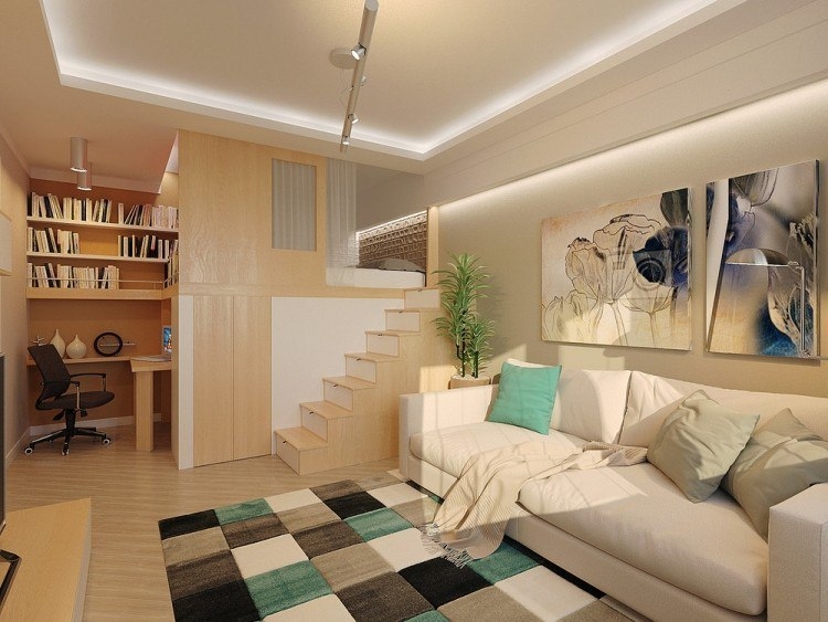 Дизайн однокомнатной квартиры площадью 28.8 кв.м.
