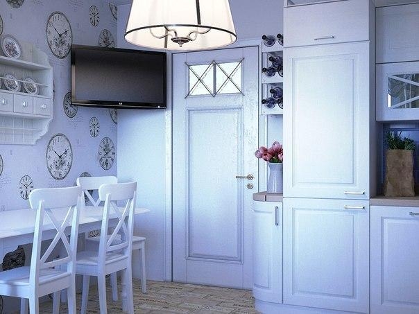 Кухня в стиле современный прованс с нотками скандинавского стиля