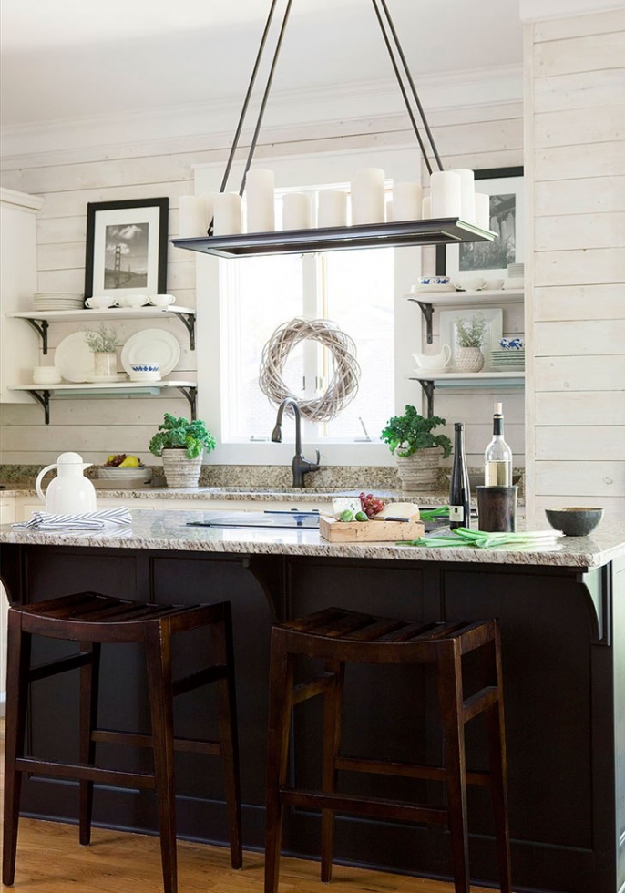 Элегантный и благородный интерьер деревянного коттеджа в США Элегантный и благородный интерьер деревянного коттеджа в США