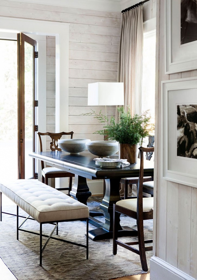 Элегантный и благородный интерьер деревянного коттеджа в США Элегантный и благородный интерьер деревянного коттеджа в США