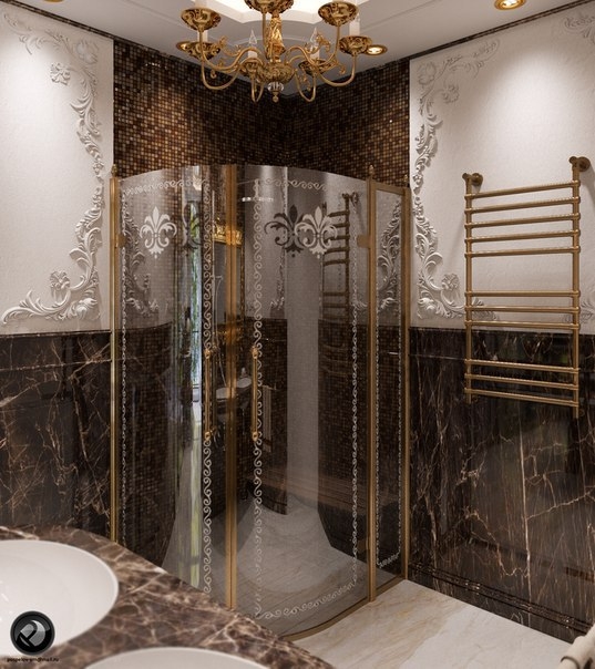 Дизайн шикарной ванной комнаты