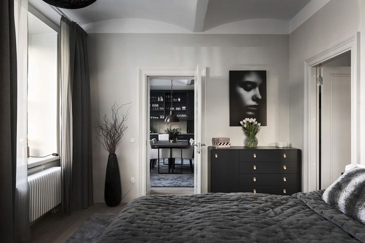 Черно-белый дизайн всегда в моде: квартира в Стокгольме (91 кв. м)