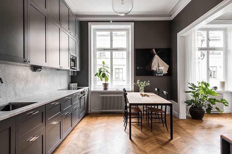 Когда пространство и цвет потрясающие: квартира в Стокгольме