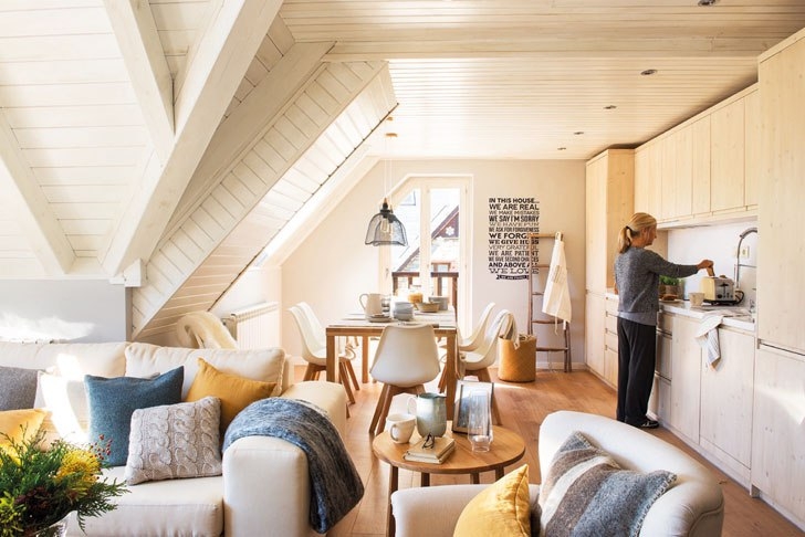 Небольшой дом со светлыми интерьерами в Пиренеях