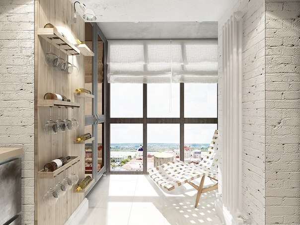 Дизайн - проект однокомнатной квартиры в белом цвете, метраж - 55 кв м