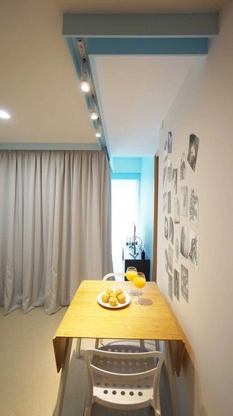 Небольшая квартира в Сингапуре. Использование штор вместо стен